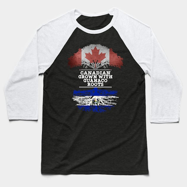 Canadian Grown With Guanaco Roots - Gift for Guanaco With Roots From El Salvador Baseball T-Shirt by Country Flags